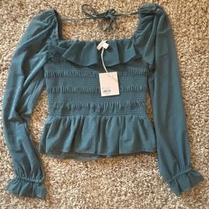 Women’s Lauren Conrad smocked Peplum top
